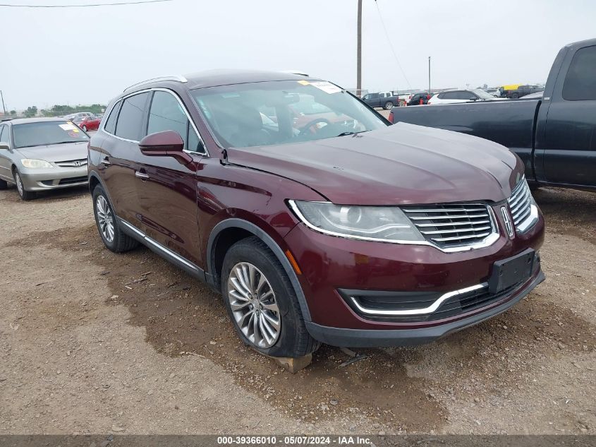 2018 Lincoln Mkx Select VIN: 2LMPJ6KR4JBL46952 Lot: 39366010