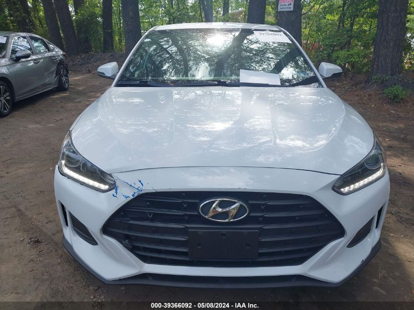 2019 Hyundai Veloster 2.0 VIN: KMHTG6AFXKU017717 Lot: 39366092