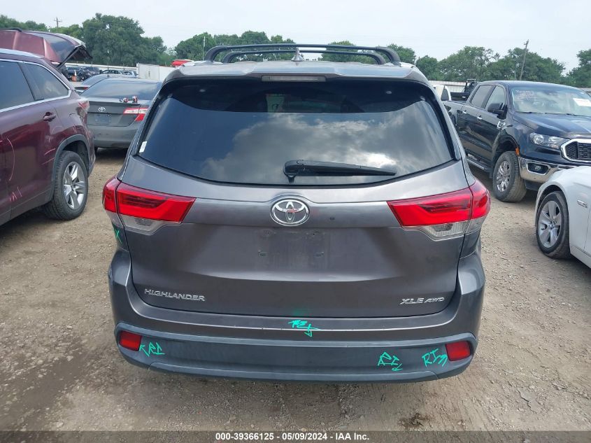 2019 Toyota Highlander Xle VIN: 5TDJZRFH9KS569957 Lot: 39366125