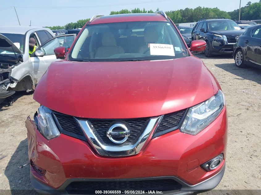 2016 Nissan Rogue Sl VIN: 5N1AT2MV5GC840566 Lot: 39366559