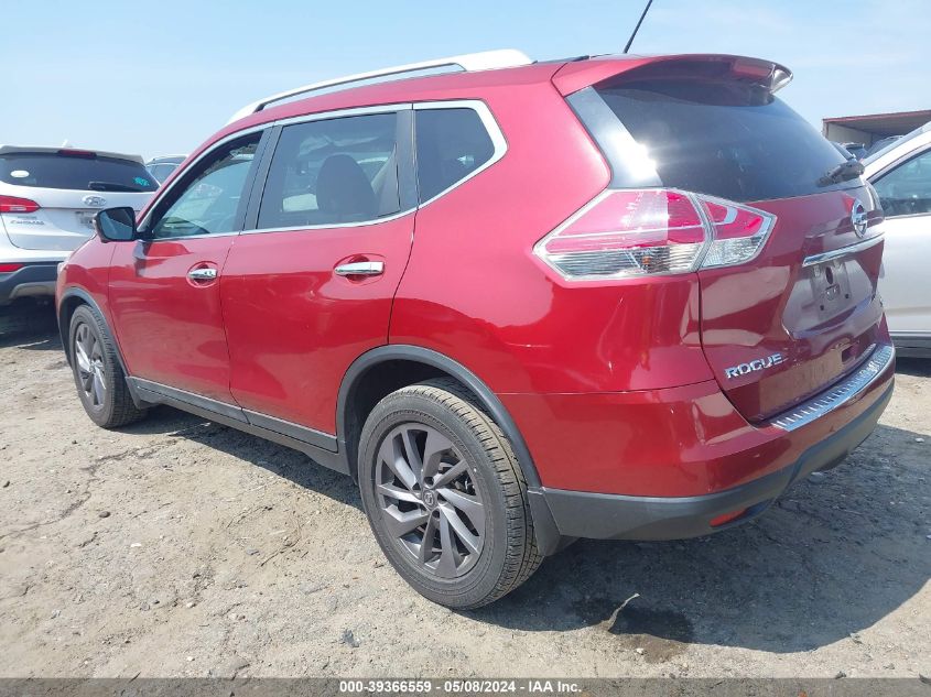 2016 Nissan Rogue Sl VIN: 5N1AT2MV5GC840566 Lot: 39366559