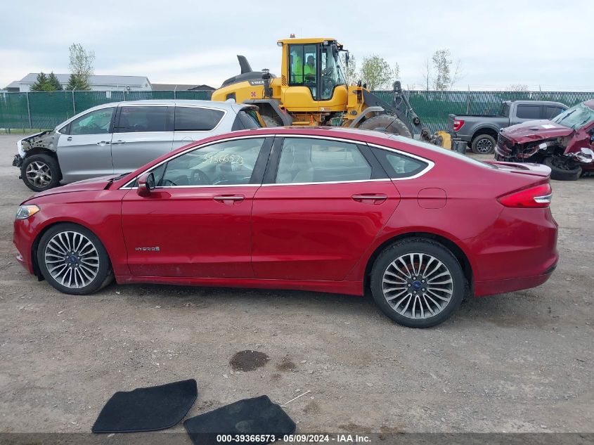 2017 Ford Fusion Hybrid Titanium VIN: 3FA6P0RU6HR360497 Lot: 39366573