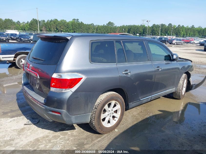 2013 Toyota Highlander Base V6 VIN: 5TDZK3EH5DS122356 Lot: 39366655