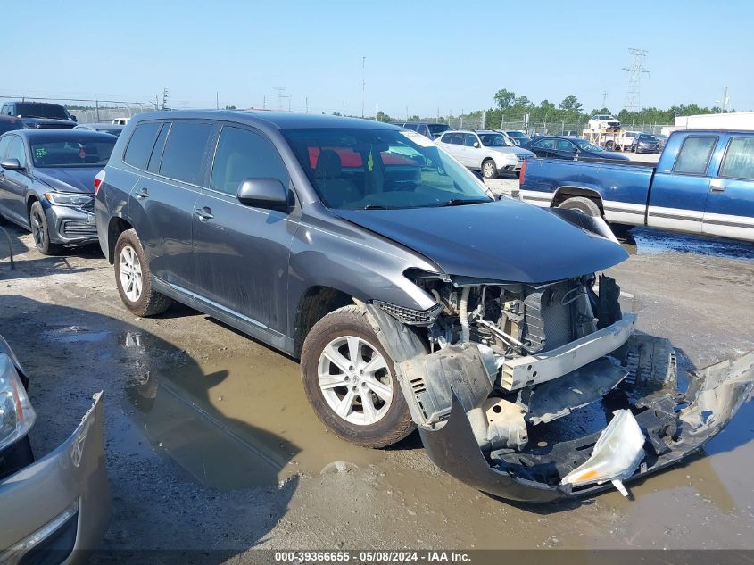 2013 Toyota Highlander Base V6 VIN: 5TDZK3EH5DS122356 Lot: 39366655