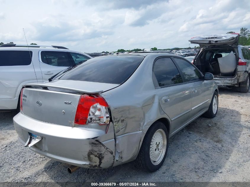 2003 Kia Spectra Gs/Gsx VIN: KNAFB161035116281 Lot: 39366679