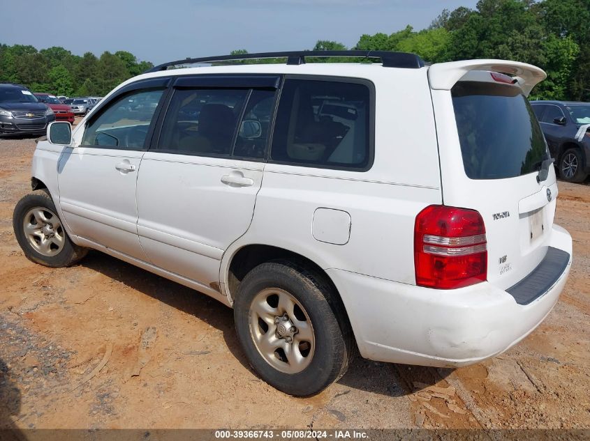 2003 Toyota Highlander V6 VIN: JTEGF21A130112158 Lot: 39366743