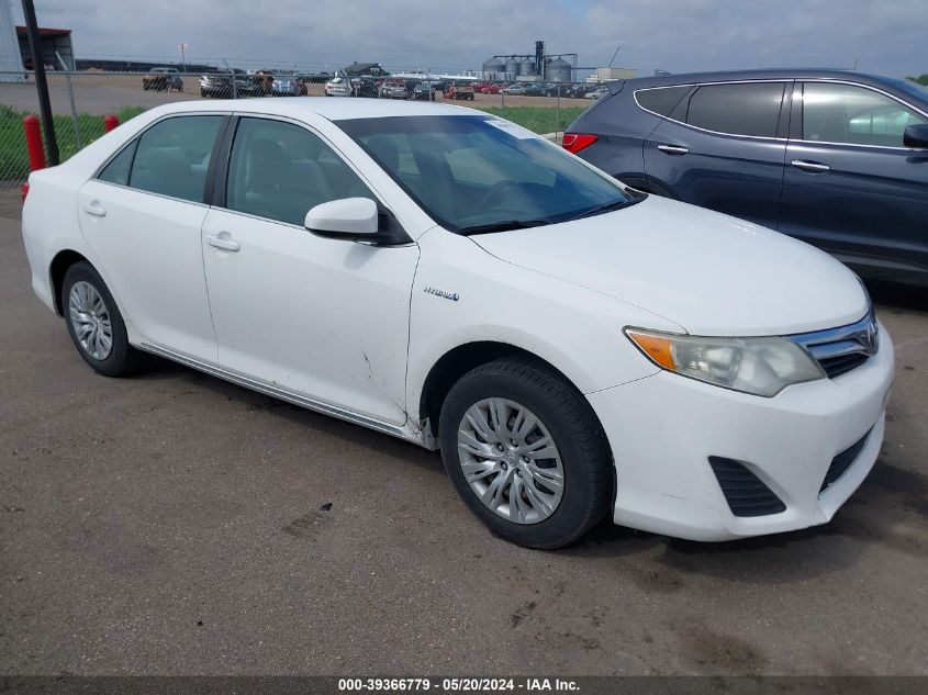 2012 Toyota Camry Hybrid Le VIN: 4T1BD1FK4CU058052 Lot: 39366779