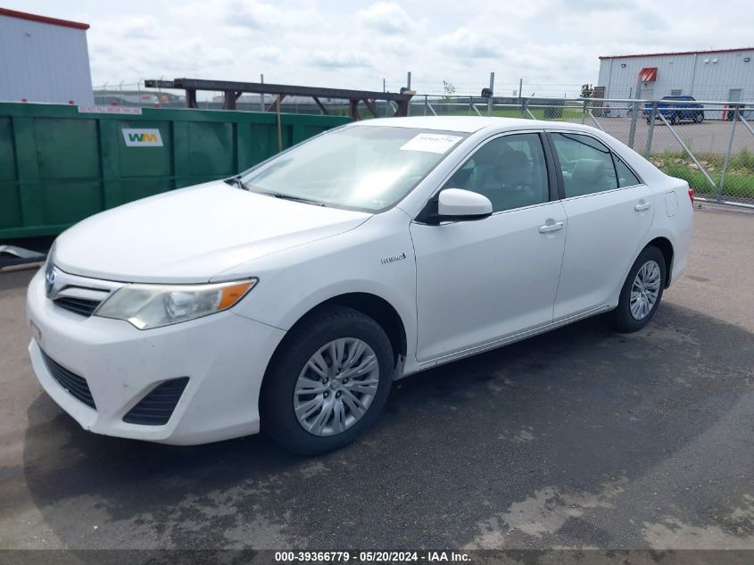 2012 Toyota Camry Hybrid Le VIN: 4T1BD1FK4CU058052 Lot: 39366779