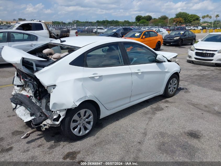 2016 Hyundai Accent Se VIN: KMHCT4AE4GU127743 Lot: 39366847