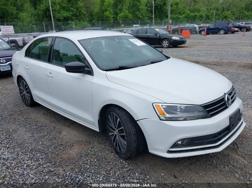 2016 Volkswagen Jetta 1.8T Sport VIN: 3VWD17AJ0GM419033 Lot: 39366876