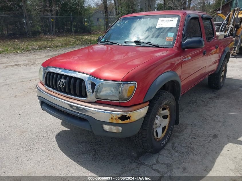 2002 Toyota Tacoma Base V6 VIN: 5TEHN72N52Z117047 Lot: 39366891