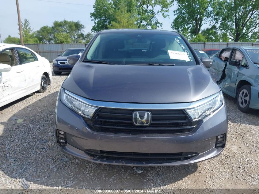 2022 Honda Odyssey Touring VIN: 5FNRL6H82NB052895 Lot: 39366897