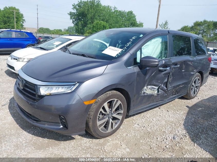 VIN 5FNRL6H82NB052895 2022 HONDA ODYSSEY TOURING