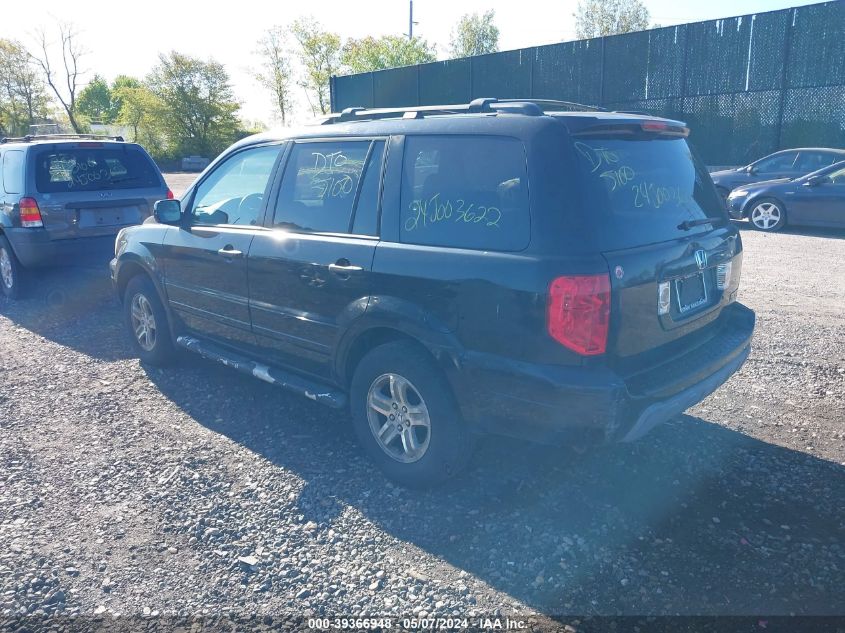 2005 Honda Pilot Ex-L VIN: 5FNYF18515B058117 Lot: 39366948