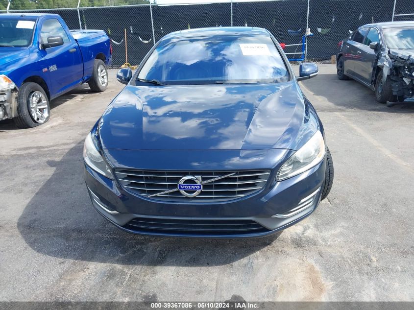 2015 Volvo S60 T5 Premier VIN: YV126MFK6F1348647 Lot: 39367086