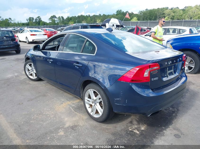 2015 Volvo S60 T5 Premier VIN: YV126MFK6F1348647 Lot: 39367086