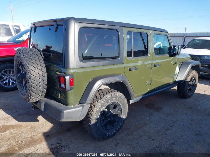 2021 Jeep Wrangler Unlimited Willys 4X4 VIN: 1C4HJXDN1MW590789 Lot: 39367293