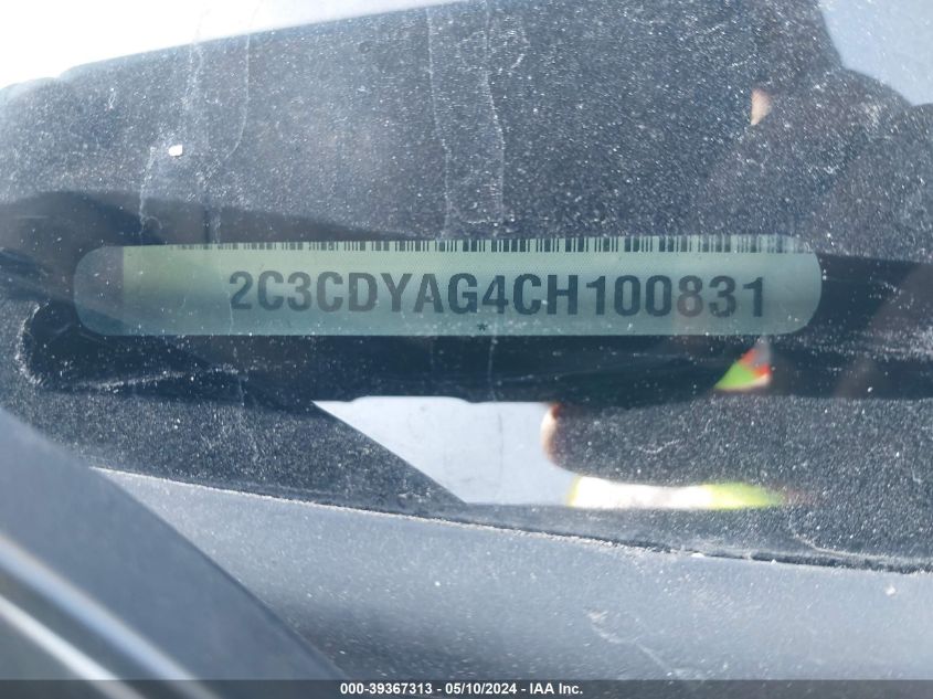 2012 Dodge Challenger Sxt VIN: 2C3CDYAG4CH100831 Lot: 39367313