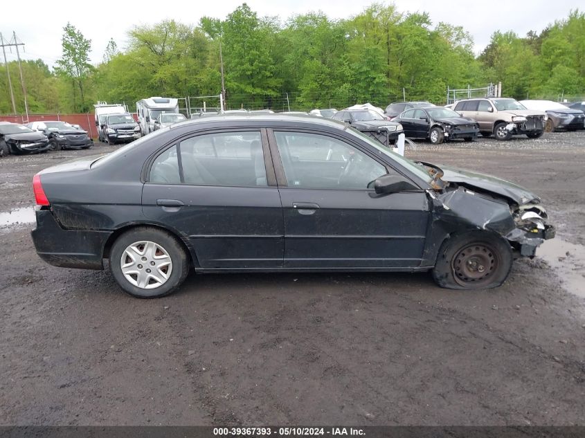 2003 Honda Civic Lx VIN: 2HGES166X3H563415 Lot: 39367393