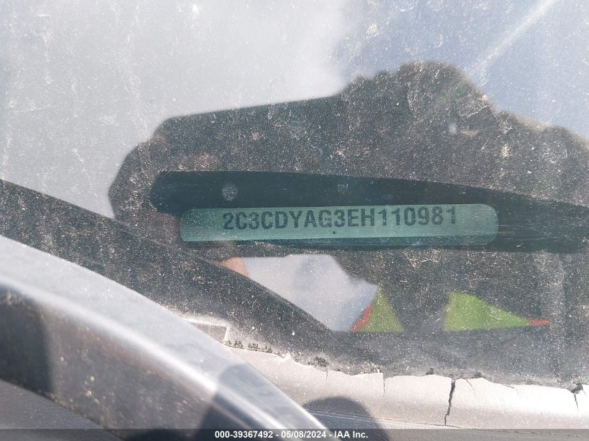 2014 Dodge Challenger Sxt VIN: 2C3CDYAG3EH110981 Lot: 39367492