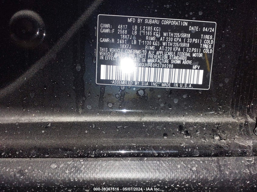 2024 SUBARU CROSSTREK SPORT - 4S4GUHF60R3790288