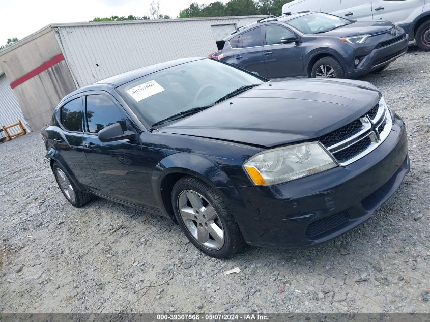 2013 Dodge Avenger Se VIN: 1C3CDZABXDN658542 Lot: 39367566