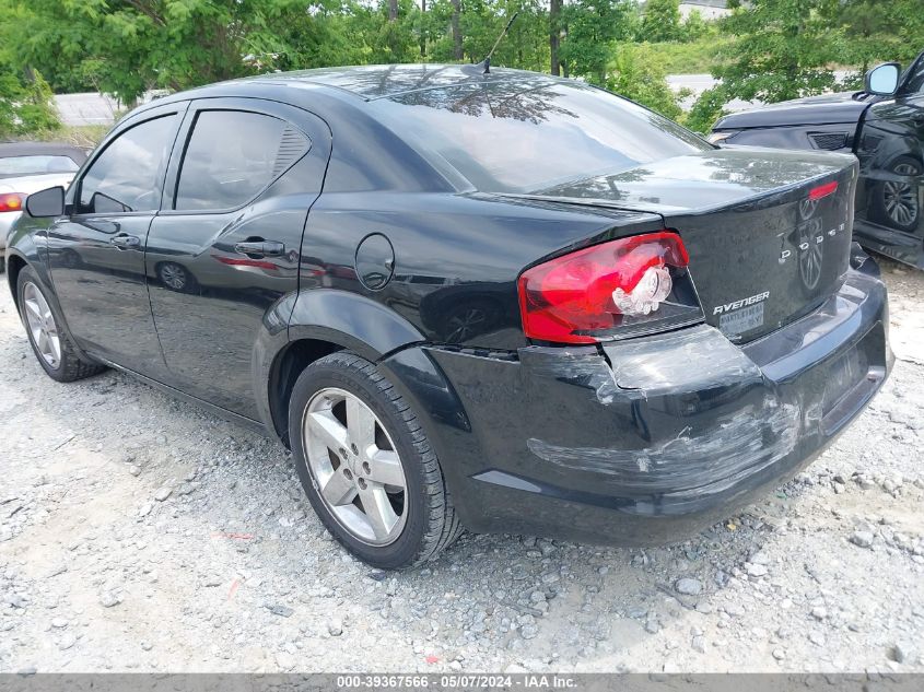 2013 Dodge Avenger Se VIN: 1C3CDZABXDN658542 Lot: 39367566