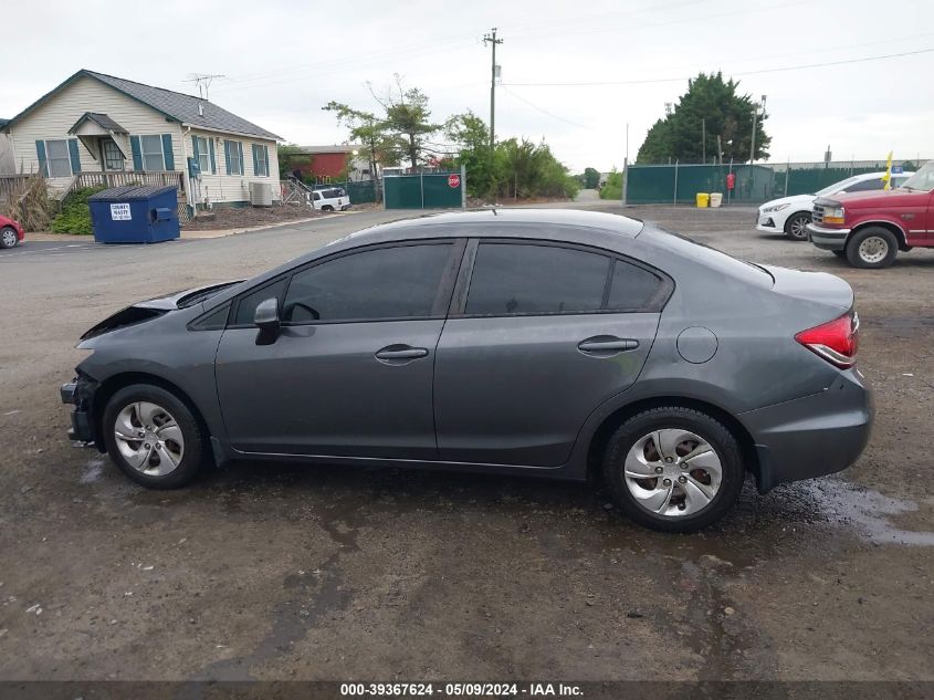 2013 Honda Civic Lx VIN: 2HGFB2F51DH589310 Lot: 39367624