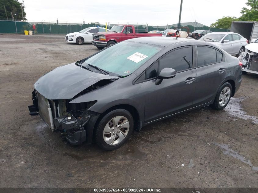 2013 Honda Civic Lx VIN: 2HGFB2F51DH589310 Lot: 39367624