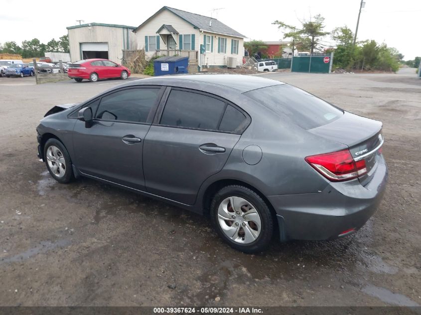 2013 Honda Civic Lx VIN: 2HGFB2F51DH589310 Lot: 39367624