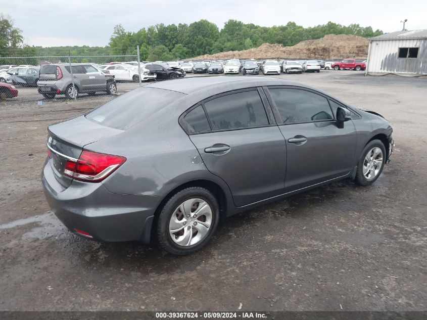 2013 Honda Civic Lx VIN: 2HGFB2F51DH589310 Lot: 39367624