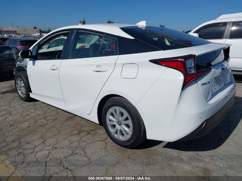 2019 Toyota Prius Le VIN: JTDKARFU5K3072933 Lot: 39367650