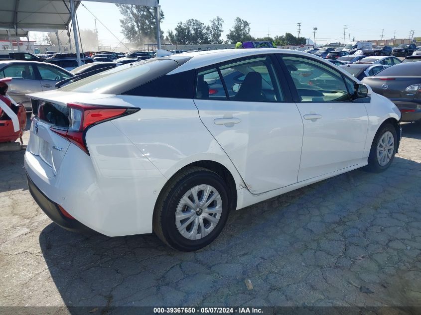 2019 Toyota Prius Le VIN: JTDKARFU5K3072933 Lot: 39367650