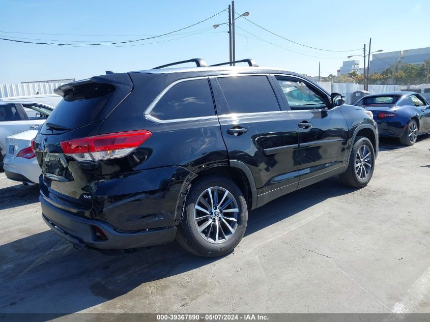 2019 Toyota Highlander Xle VIN: 5TDKZRFH9KS569736 Lot: 39367890