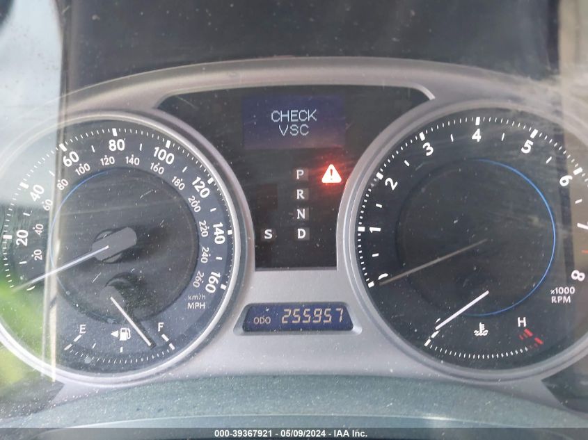 2007 Lexus Is 250 VIN: JTHBK262272045249 Lot: 39367921