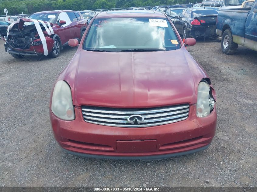 2003 Infiniti G35 Base W/6 Speed Manual VIN: JNKCV51E43M008247 Lot: 39367933