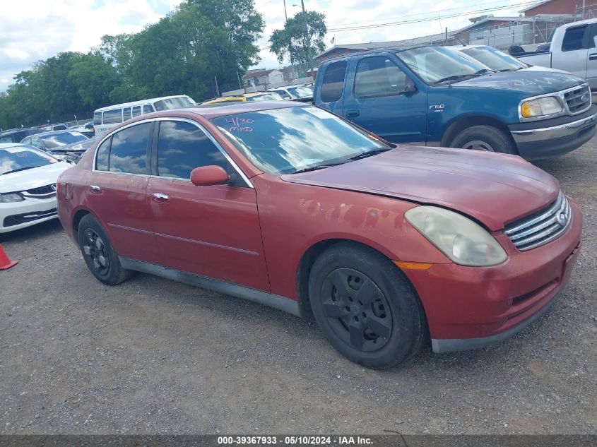 2003 Infiniti G35 Base W/6 Speed Manual VIN: JNKCV51E43M008247 Lot: 39367933