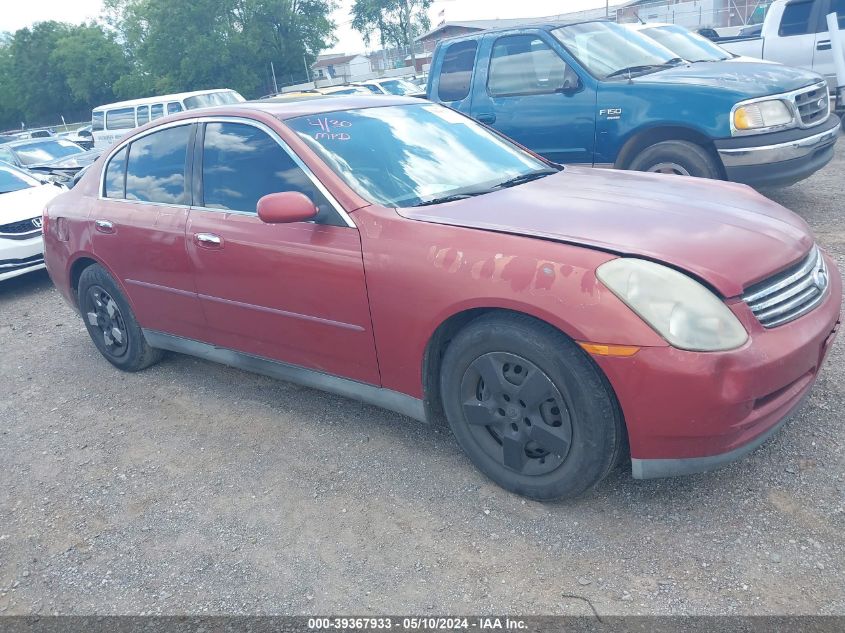 2003 Infiniti G35 Base W/6 Speed Manual VIN: JNKCV51E43M008247 Lot: 39367933