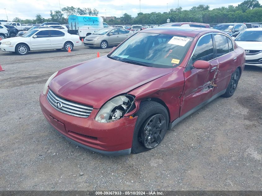 2003 Infiniti G35 Base W/6 Speed Manual VIN: JNKCV51E43M008247 Lot: 39367933