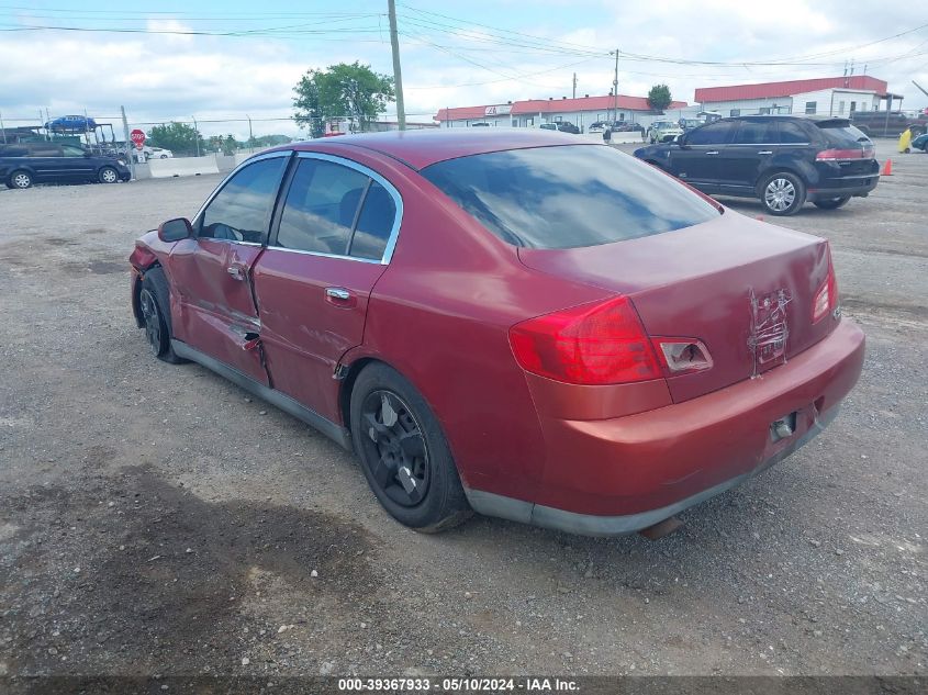 2003 Infiniti G35 Base W/6 Speed Manual VIN: JNKCV51E43M008247 Lot: 39367933