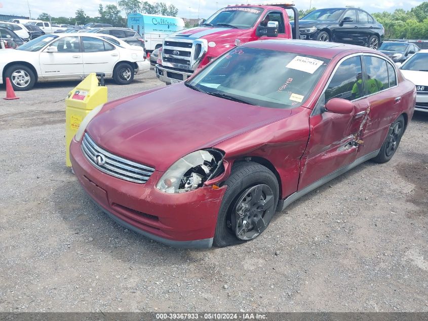 2003 Infiniti G35 Base W/6 Speed Manual VIN: JNKCV51E43M008247 Lot: 39367933