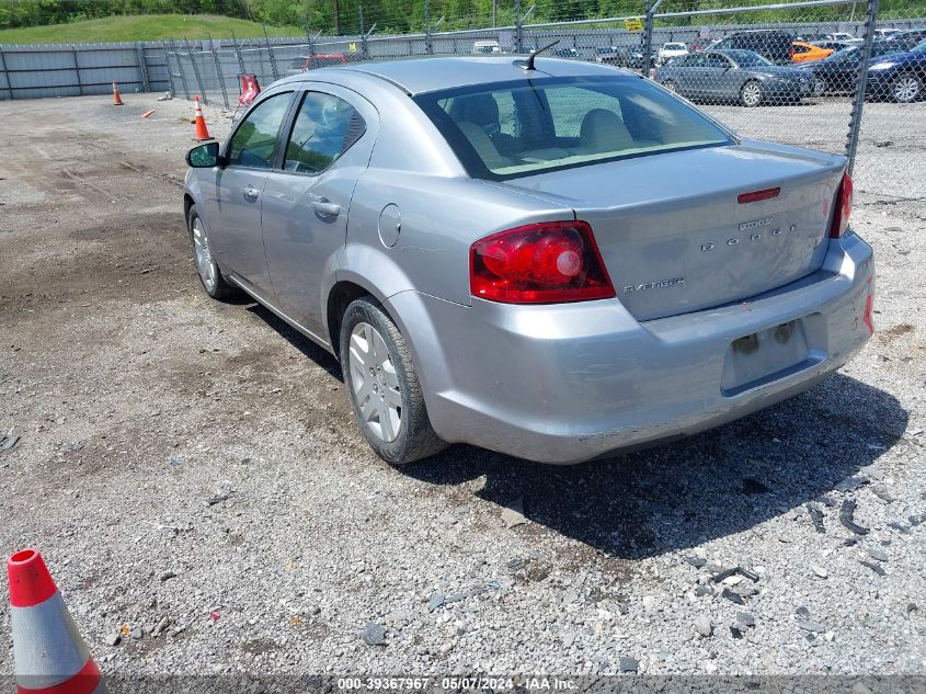 2013 Dodge Avenger Se VIN: 1C3CDZAB3DN711792 Lot: 39367967