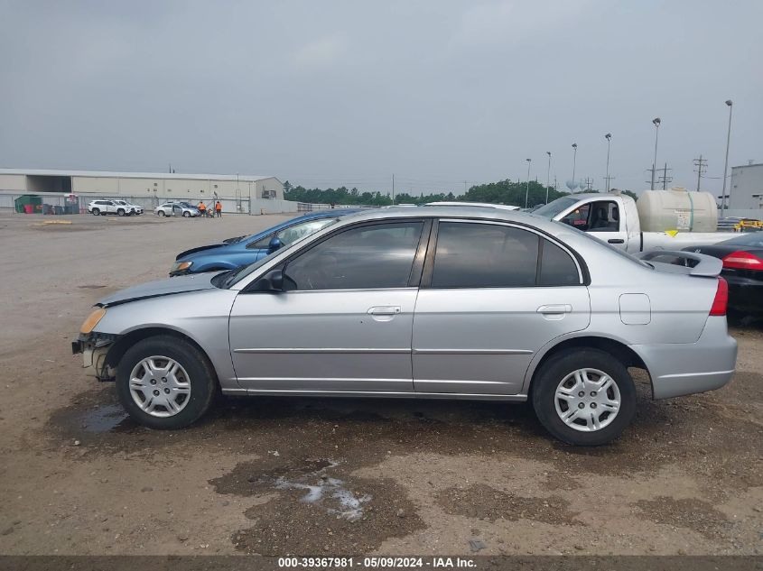 2002 Honda Civic Lx VIN: 2HGES16572H561840 Lot: 39367981