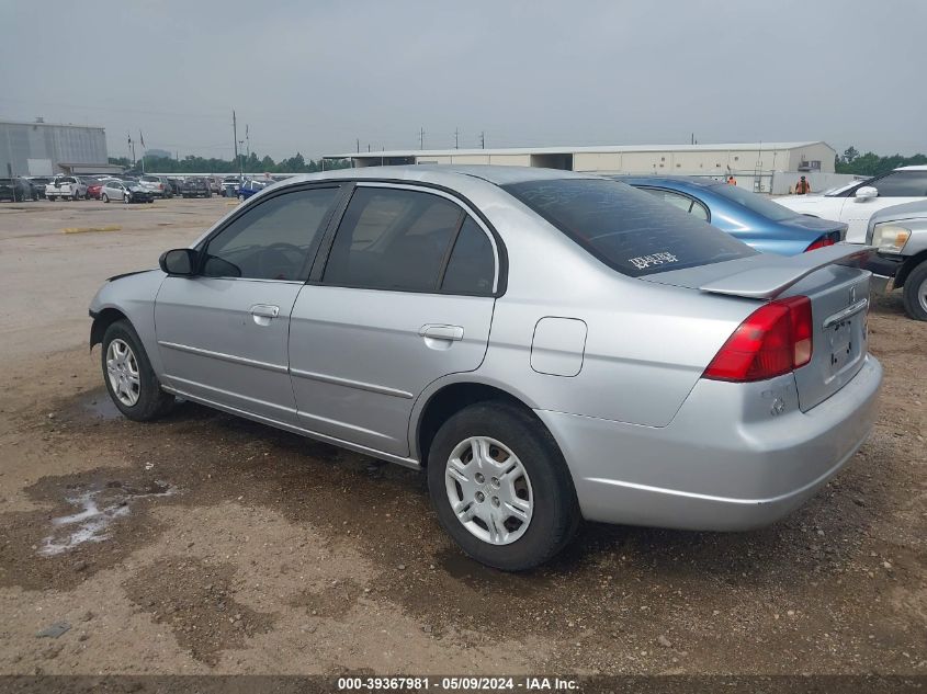 2002 Honda Civic Lx VIN: 2HGES16572H561840 Lot: 39367981