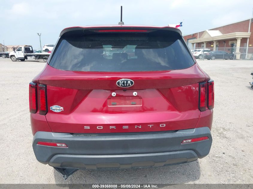 2021 Kia Sorento Lx VIN: 5XYRG4LC8MG056722 Lot: 39368008