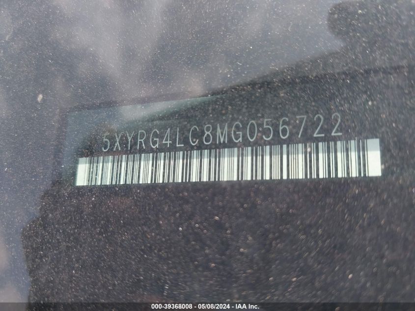 2021 Kia Sorento Lx VIN: 5XYRG4LC8MG056722 Lot: 39368008