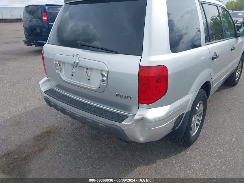 2005 Honda Pilot Ex VIN: 5FNYF18495B059362 Lot: 39368036