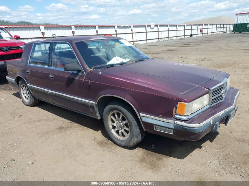 1990 Dodge Dynasty Le VIN: 1B3XC56R3LD828082 Lot: 39368106