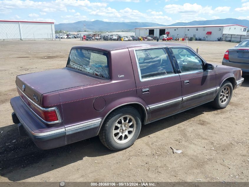 1990 Dodge Dynasty Le VIN: 1B3XC56R3LD828082 Lot: 39368106