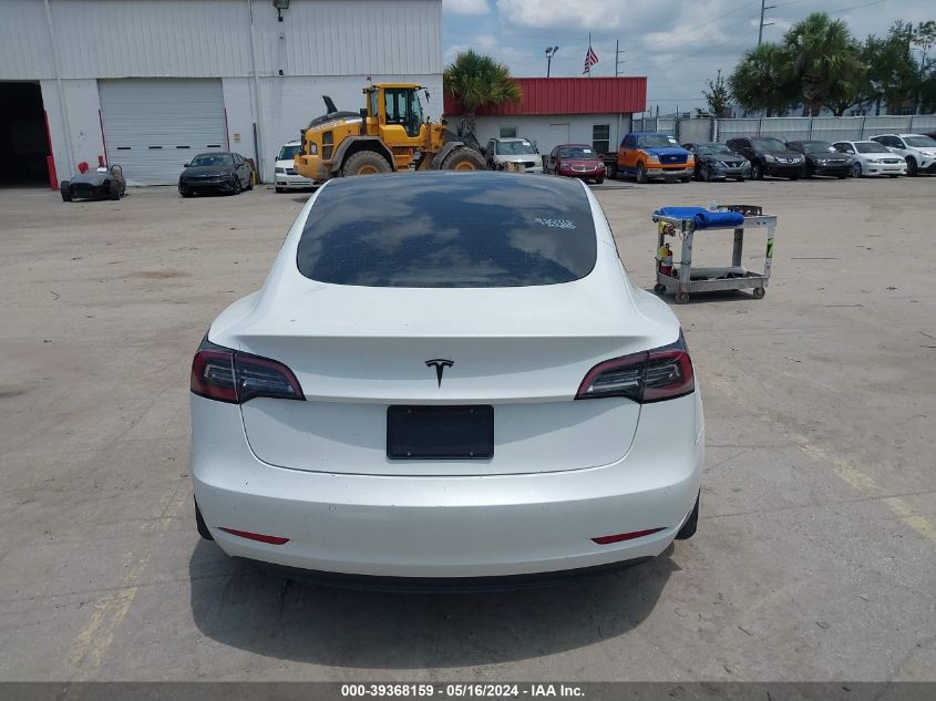 2021 Tesla Model 3 Standard Range Plus Rear-Wheel Drive VIN: 5YJ3E1EA1MF051424 Lot: 39368159